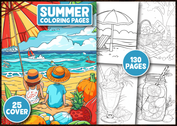 Download Happy Summer Coloring Pages for Kids - K Collection