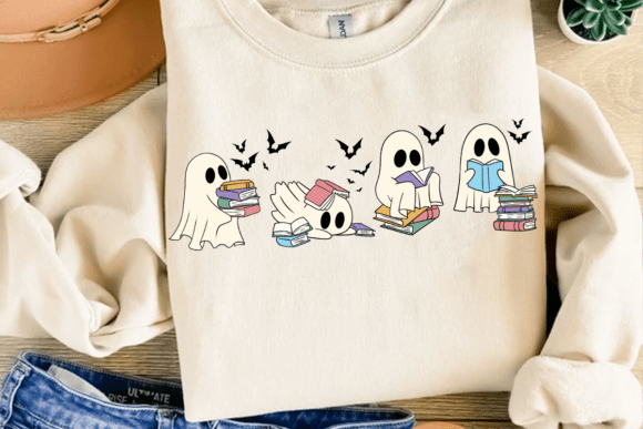Download Reading Ghost PNG, Halloween Book Lover - K Collection