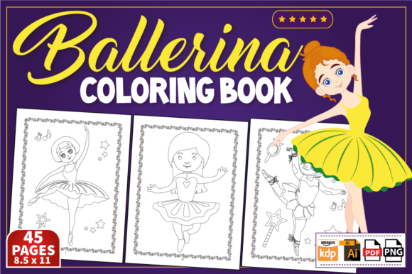 Download Ballerina Coloring Book for  Girls, Kids - K Collection