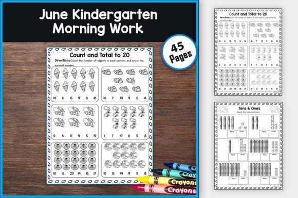 Download June Morning Worksheet for Kindergarten - K Collection
