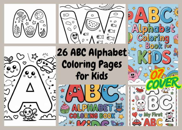 Download 26 ABC Alphabet Coloring Pages for Kids - K Collection