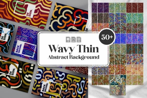 Download 50+ Wavy Thin Abstract Background - K Collection