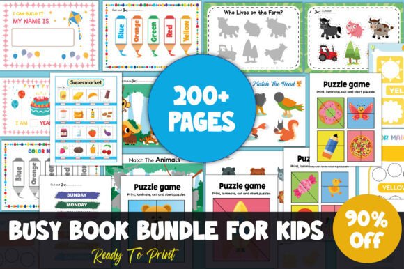 Download Busy Book Mega Bundle – 200+ Printable - K Collection