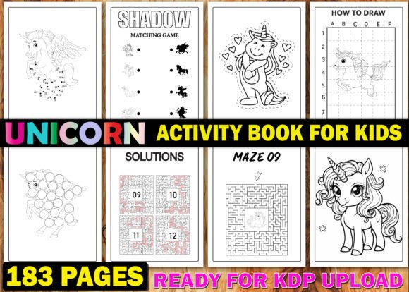 Download Cute Unicorn Activity Pages for Kids - K Collection