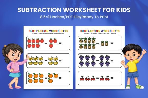Download Subtraction Worksheet for Kids - K Collection
