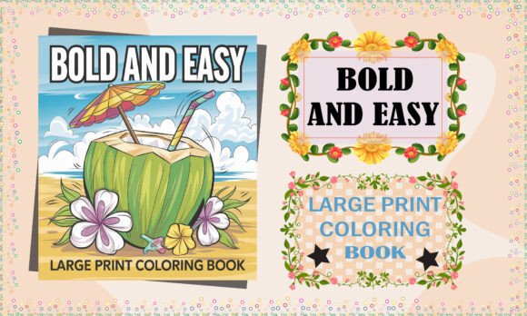 Download Bold and Easy Large Print Coloring Book - K Collection