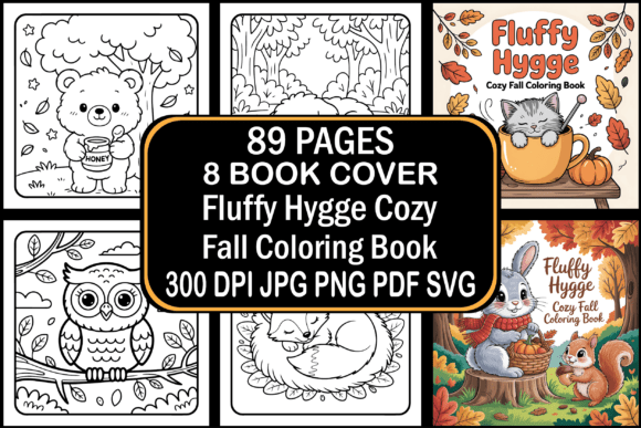 Download Fluffy Hygge Cozy Fall Coloring Book - K Collection