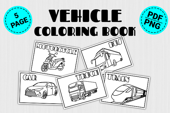 Download Vehicle Coloring Pages for Kids - K Collection