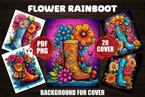 Download Flower Rainboot Backgrounds for Covers - K Collection