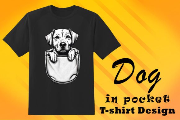 Download T-Shirt Design Featuring a Pocket Puppy - K Collection