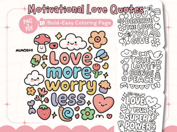 Download Motivational Love Quotes Coloring Book - K Collection