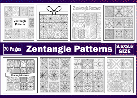 Download Zentangle Patterns Adults Coloring Book - K Collection