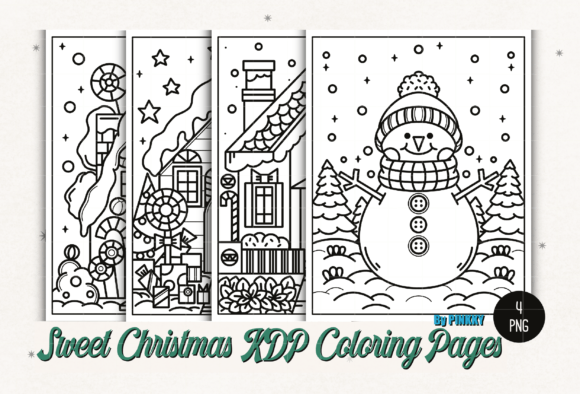 Download Sweet Christmas KDP Coloring Pages - K Collection