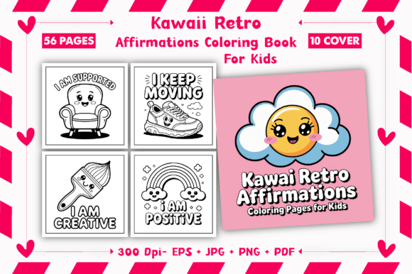 Download Kawaii Retro Affirmations Coloring Pages - K Collection
