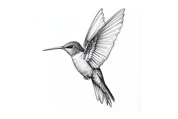 Download Hummingbird Sketch Line Art Print PNG - K Collection