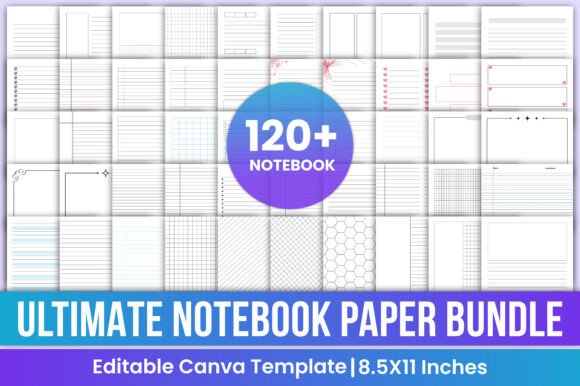 Download Ultimate Notebook Paper Bundle Canva - K Collection