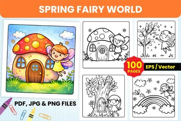 Download Spring Fairy World Coloring Book - K Collection