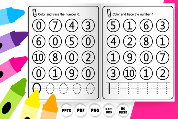 Download Preschool Numbers 0-10 Tracing Worksheet - K Collection