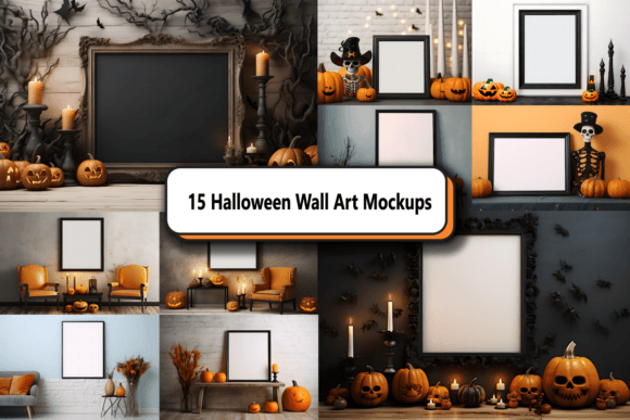 Download Halloween Wall Art Mockup Bundle - K Collection