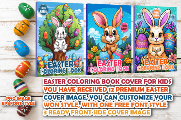 Download Easter Coloring Book Cover for Kids - K Collection