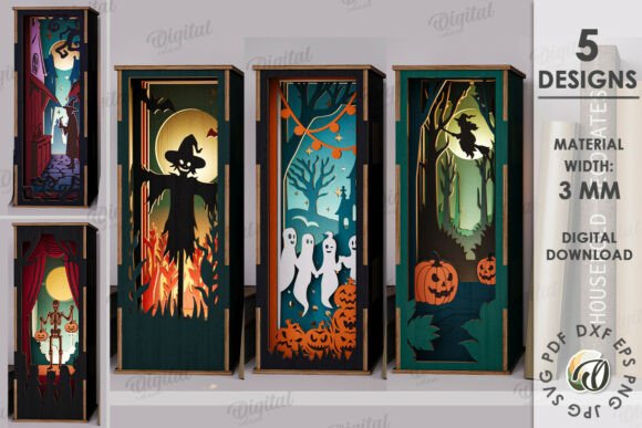 Download Halloween Book Nooks Bundle Laser Cut - K Collection