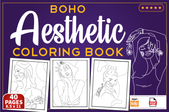Download Boho Aesthetic Coloring Book - K Collection