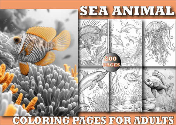 Download Sea Animal Coloring Book for Adults - K Collection