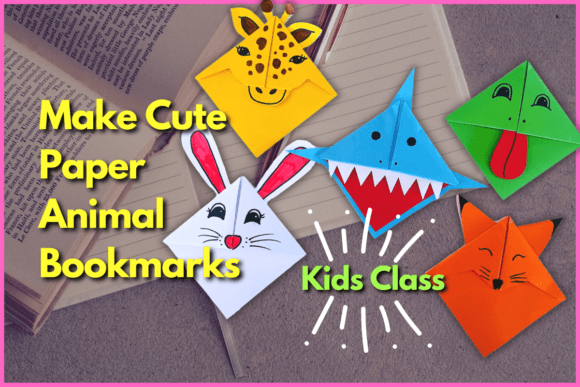 Download Make Cute Paper Animal Bookmarks for Kids - K Collection