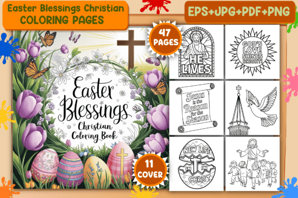Download Easter Blessings Christian Coloring Book - K Collection