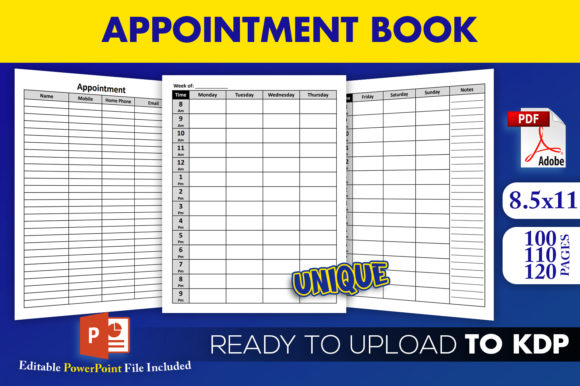 Download Appointment Book Ready to Upload KDP - K Collection