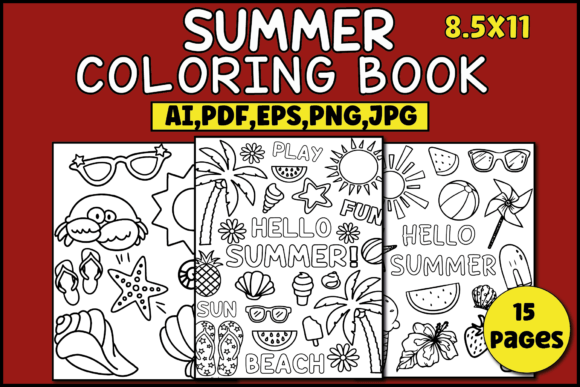 Download Summer Coloring Pages for Kids - K Collection