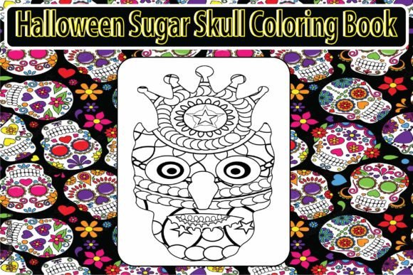 Download Sugar Skull Coloring Page for Adults 1 - K Collection