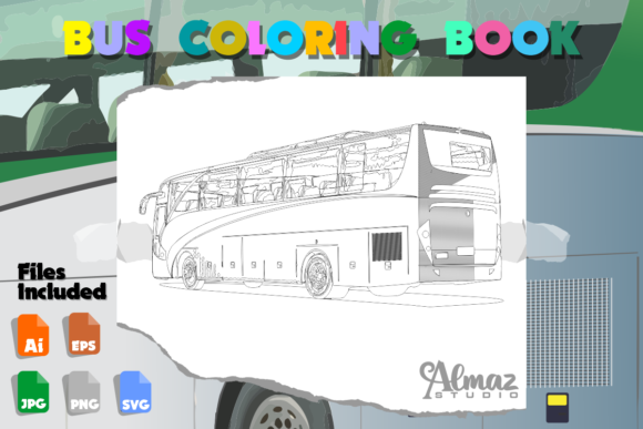 Download Bus Coloring Book - K Collection