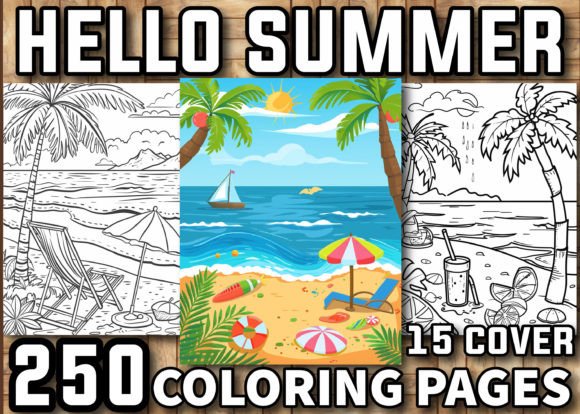 Download 250 Hello Summer Coloring Pages for Kids - K Collection