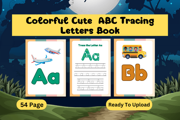 Download Colorful Cute ABC Tracing Letters Book - K Collection
