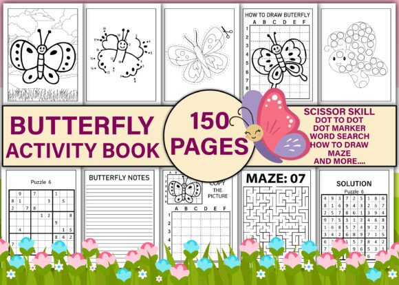 Download Cute Butterfly Activity Book for Kids - K Collection