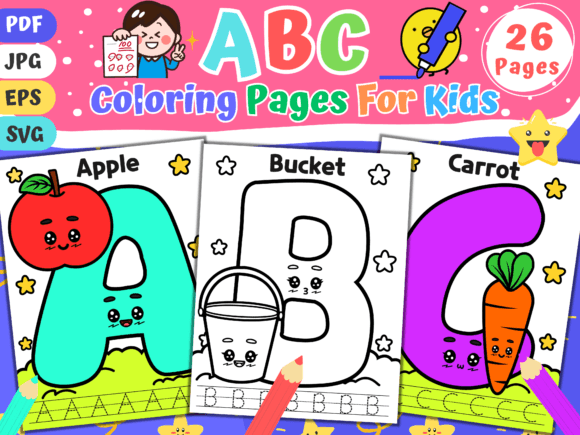 Download ABC Alphabet Coloring Pages for Kids - K Collection