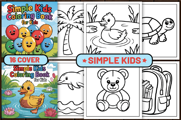 Download 70 Simple Kids Coloring Pages for Kids - K Collection