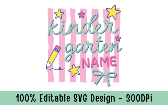 Download Personalized Girls Kindergarten SVG - K Collection