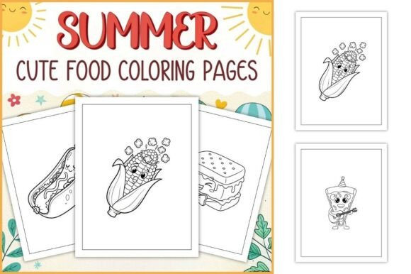 Download Cute Food Coloring Pages for Kids - K Collection