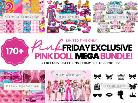 Download Pink Fashion Doll PNG Mega Bundle - K Collection