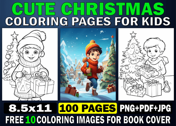 Download Cute Christmas Coloring Pages for Kids - K Collection