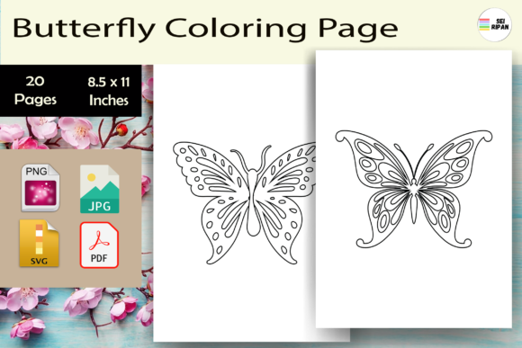 Download Butterfly Coloring Page for Teens-KDP - K Collection