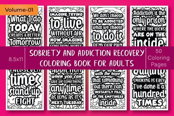 Download Addiction Recovery Adult Coloring Book - K Collection