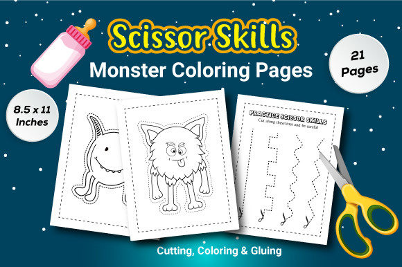 Download Monster Scissor Skills Coloring Pages - K Collection
