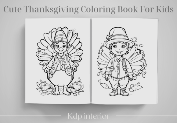 Download Cute Thanksgiving Coloring Book for Kids - K Collection