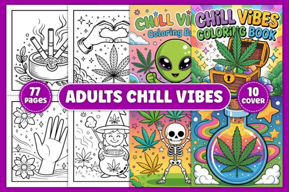 Download Chill Vibes Coloring Book for Adult - K Collection