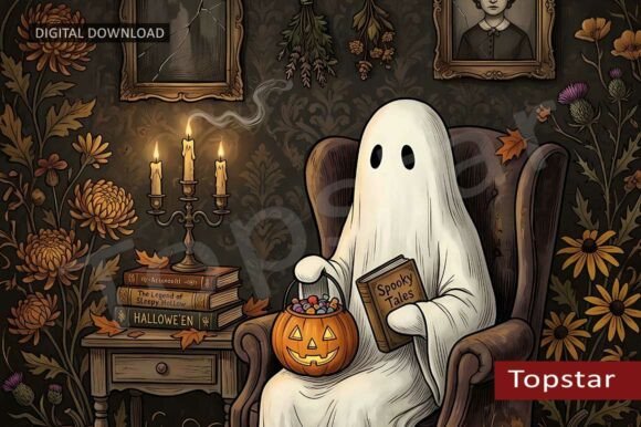 Download Cute Halloween Decor Ghost Jackolantern - K Collection