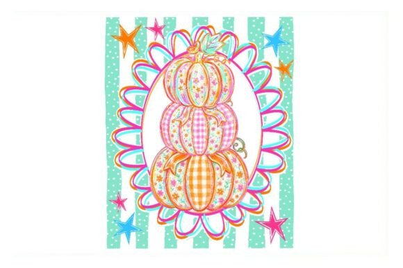 Download Colorful Stacked Pumpkin Clipart PNG - K Collection