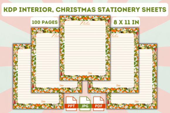Download KDP Interior, Christmas Stationary Sheet - K Collection